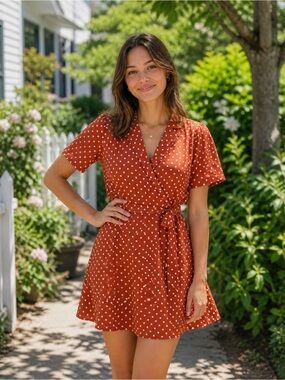 PrettyLittleThing | Dresses | Pretty Little Thing Red Pu Plunge Long Sleeve  Tie Detail Bodycon Dress | Poshmark